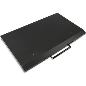 HECASA Black Outdoor 36" Griddle Grill Hard Cover Lid Waterproof Aluminum Compatible with Blackstone & More (No Diamond Plated)