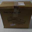 Expandable Dish Drying Rack for Kitchen Counter, Large Extendable Dish Rack with Bamboo Cover Cutlery Holder, Multifunctional Adjustable Dish Dryer Drainer