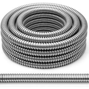 Wesiti 1.5" x 25 ft Galvanized Steel Flexible Conduit, Outdoor Electrical Conduit for Greenfield Wiring
