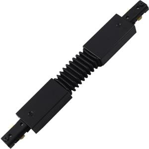 H Type Track Lighting Accessories, H Track Flexible Connector for Single Circuit 3-Wire-1 Track Rail, Black Track Connector for H Track System, LED Track Lighting Kit (Black)