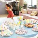 96Pcs Ice Cream Plates Napkins and Forks Set Watercolor Popsicle and Sweet One Paper Tableware for Summer Baby Shower Supplies, Serves 24