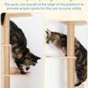 Aechonow 80inch Wall Mounted Cat Tree, 15.8in Top Perch Bed for Large Adult Cats, Adjustable Cat Shelves Floor to Ceiling for Scratch, Climb, and Lookout