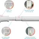 Zenna Home Adjustable Curtain Tension Rod, No Drill Expandable Tension Window Rod, Easy Installation, Rental Friendly, 51 - 120 Inches, White