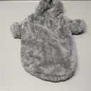 Fuzzy Dog Hoodie Sweater for Large Dogs Warm Winter Dog Clothes with Double-Sided Plush Fleece Soft Stretchy Pet Coats Hooded Sweatshirt for Dogs (M (Back: 16.54", Chest: 22.05",12-25lbs), Grey)