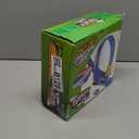 Flexible Race Track for Kids - 15Ft Car Track with 4 Vehicle in 1:64 Scale, 4M DIY Car Ramp Roll Up, Play Race Cars for 3 4 5 6 Year Old Boys Girls, Little People Gifts for Birthday Christmas (Blue)