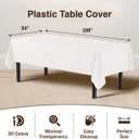 *Premium* White table cover 54 x 108