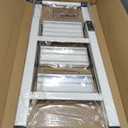 Taranta 3 Step Ladder, Lightweight Aluminum Step Stool with Convenient Handgrip, Folding Ladder with Anti-Slip Pedals, 330lbs Capacity Stepladder for Home, Office, Kitchen - White