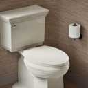 KOHLER K-26801-96 Impro Ready Latch Quiet Close Elongated Toilet Seat, Grip-Tight Bumpers, New Home Essentials, Slam Prevention, Biscuit
