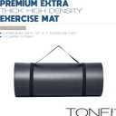Tone Fitness 1-Inch Thick Yoga Mat | High-Density, Non-slip Exercise Mat with Carrying Strap for Yoga, Pilates, & Home Gym Workouts | Multiple Options