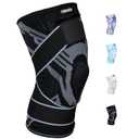 Tenace BJJ Knee Brace Grappling - Compression Knee Pad for Jiu Jitsu, MMA, Muay Thai, Wrestling, Judo - High Durability and Performance Unisex (Black, Medium)