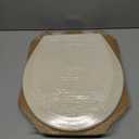 Bemis 500EC Durable Wood Toilet Seat with Easy Clean Hinges, Made in USA, Round, Almond