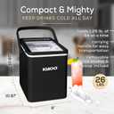 Igloo Premium Self-Cleaning Countertop Ice Maker Machine, Handled Portable Ice Maker, Produces 26 lbs. in 24 hrs. with Ice Cubes Ready in 6-8 Minutes, Comes with Ice Scoop and Basket