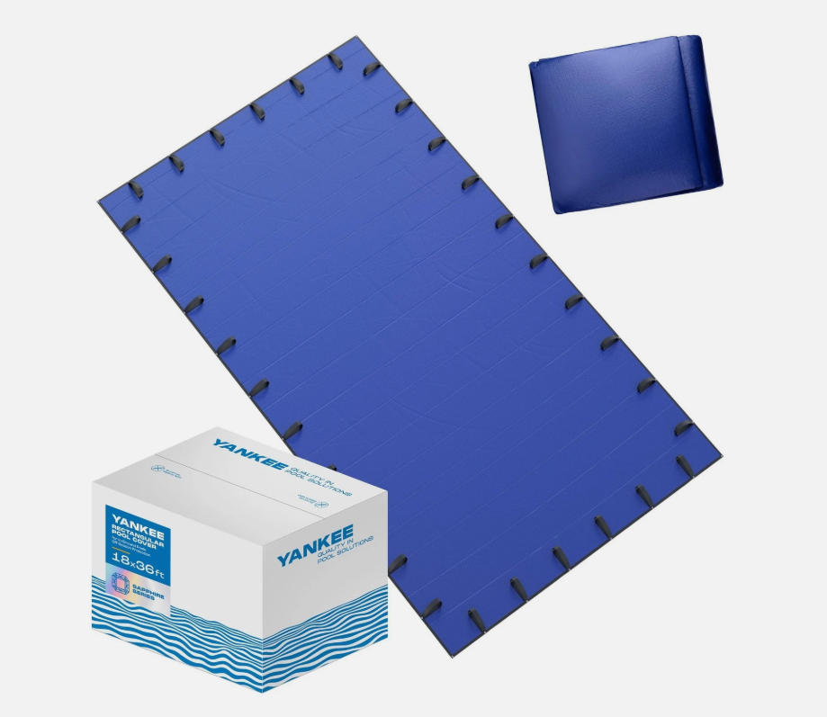 Yankee Pool Cover for 18x36 ft Rectangular Pool: Extra Thick & Durable | Sapphire Series of Premium Cold- and UV-Resistant In-Ground Pool Protection