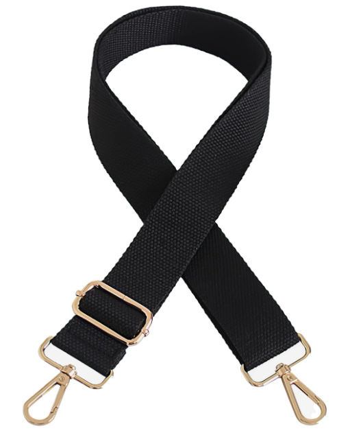 ALLZRDREAM Wide Shoulder Strap Adjustable Replacement Belt Canvas Purse Strap Crossbody Bag Handbag Strap(Black)