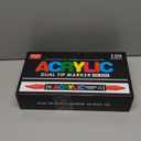 120 Colors Dual Tip Acrylic Paint Pens, 0.5-5MM Brush Tip & 1 MM Fine Tip Acrylic Paint Markers for Stone, Glass, Canvas, Rocks, Wood & More  Vibrant paint Markers and PAINT PENS for Crafting & DIY