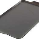 Nordic Ware Two Burner Griddle, 10.3 x 17.4 inches, Non-Stick, Black