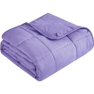 Topcee Weighted Blanket for Adults (25 lbs, 60" x 80") Queen Size Soft Cooling Heavy Blanket Sleeping, Apply to 240-260 lbs Body, Thick Breathable Blanket with Glass Bead, Easy Care, Purple 