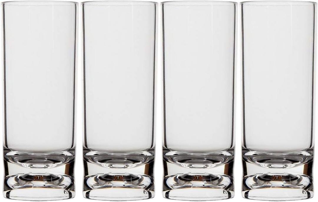 Lily's Home Indoor and Outdoor Unbreakable Shot Glasses, Premium 2oz Clear Acrylic Reusable Cups, Perfect for Any Liquor and Jello Shots. Set of 4 (Clear)
