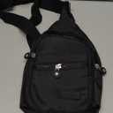 Banelu Small Sling Backpack Crossbody Sling Bag for Women Men, Chest Bag Daypack Fanny Pack Cross Body Bag for Outdoors Hiking Traveling - Black