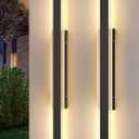 EDISHINE 39.4" LED Outdoor Wall Lights Dimmable, 2 Pack Long Exterior Lighting Fixtures Wall Mount, 3CCT, Linear Modern Outdoor Wall Sconce, IP65 Waterproof Front Porch Light for House 28W 1600LM