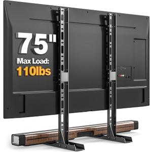 TAVR Universal Table Top TV Stand Mount, TV Legs for Most 20-75 Inch TVs, Replacement TV Feet with Great Load-Bearing Holds up to 110 lbs, TV Stands Base with Cable Management, Max VESA 800x600 mm