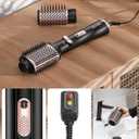 Terviiix 2-in-1 Hot Air Brush Set | 2'' Rotating Blow Dryer Brush for Smooth, Frizz-Free Salon Blowout | 3'' Oval Hair Dryer Brush Volumizer (Non-Rotating), Easy to Clean Detachable Design, 1000W