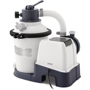 INTEX 925 GPH Krystal Clear Sand Filter Pump for Above Ground Pools, Swimming Pool Pump with Automatic Timer - Improved Circulation, Filtration, & Clarity