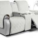 VANSOFY Loveseat Recliner Cover with Console 100% Waterproof Sofa Slipcovers Non-Slip Reclining Couch Cover Split Sofa Covers Furniture Protector for Pets, Dogs(Beige) (2 Seater+Console)