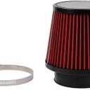 Red 4" 100mm Inlet Cone Replacement Dry Air Filter High Flow Car Performance Cold Air Intake Filter