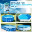 Above Ground Pool Skimmer,No Installation Required, no Adjustable Bracket Required,Comes with 10 Filter Socks, Special Note: The Pool Pump Flow Rate Must not Exceed 2100 GPH(Turquoise)