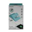 iHome Universal 4 Port USB Charger + Stand NIB Rapid Charge Black
