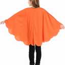 Seasons Pumpkin Cape for Kids, Halloween Costume With Headband and Pumpkin Bag for 4-9Y