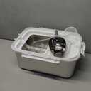 Honeydak 14.76 x 10.4 x 7.28 Inches Stainless Steel Dog Food Storage Container with Silicone Airtight Lid with Scoop Metal Pet Dog Cat Food Storage Container Keep Fresh Easy to Clean