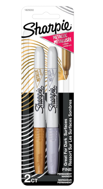 SHARPIE 1829202 Metallic Marker, Assorted (Pack of 2)