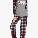 Ekouaer Christmas Pajamas for Family Matching Sets Long Sleeve Xmas Pj Set Soft Holiday Sleepwear Size 120