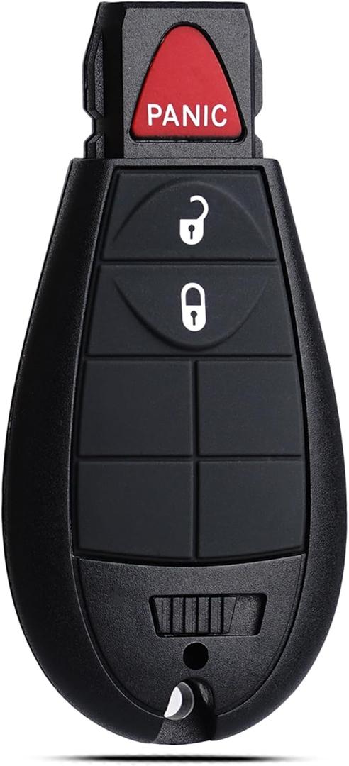 SUPALAND Key Fob Fobik Style Keyless Entry Fits for Jeep Cherokee 2014 2015 2016 2017 2018 2019 2020 Remote Control Key Replacement GQ4-53T (4A Chip) 68105081 3 Button 433MHz