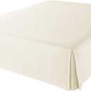 Amazon Basics Lightweight Pleated Bed Skirt, Queen, Beige, Wrinkle Resistant, Fade Resistant, Machine Washable