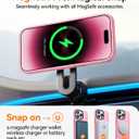 CANSHN Magnetic Compatible with iPhone 14 Pro Max Case [Translucent Matte] [Compatible with Magsafe] Slim Thin Shockproof Protective Bumper Cover Phone Case 6.7 Inch - Pink