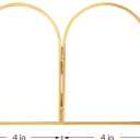 REDHUGO Double Glass Frame for Pressed Flowers Handmade, Pressed Flower Frame, Hinged Tabletop Brass Photo Frames, Dried Flower Display Folding Picture Frame for Home, ArcShaped, Gold, 46 Inches