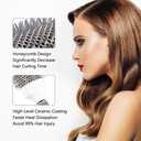 Round Brush Set for Blow Drying Curling, Professional Ceramic Ion Thermal Barrel Brush Leaves Hair Shiny Heat Styling Brush 5 Different Sizes Works Very Well with The Blow Dryer