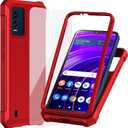 Ailiber for BLU View Speed 5G B1550VL Phone Case with Screen Protector, Dual Layer Structure Protection, Shockproof Corners TPU Bumper, Heavy Duty Silicone Protective Slim Cover for BLU View Speed-Red