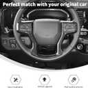Linskip Steering Wheel Cover Trim Compatible with 2021-2026 Chevy Silverado 1500 2500HD 3500HD Blazer & 2021-2024 Suburban Tahoe, Interior Accessories Carbon Fiber Black