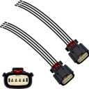 HiSport HID Halogen Headlight Connector Pigtail Adapter Harness Plug 4-Wire Compatible with Ford Escape Taurus F150 2013-2021 2Pcs