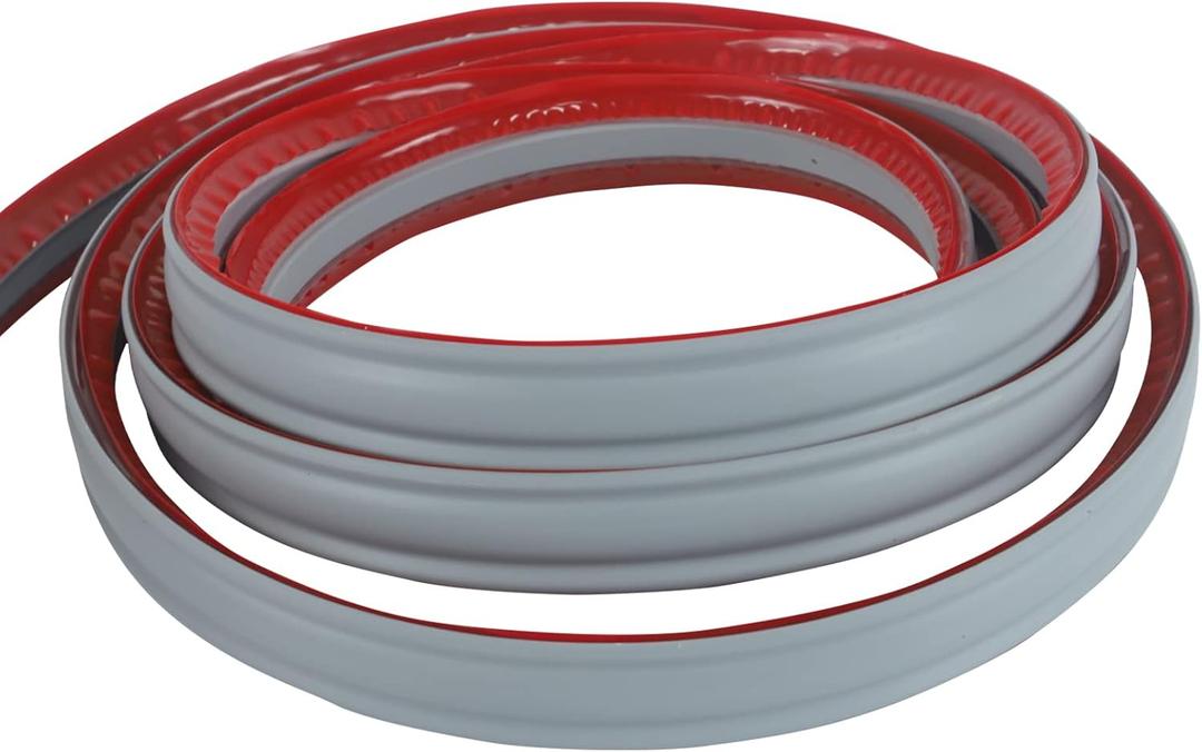 Flexible Trim Caulk Strip, Peel and Stick Trim for Molding, Tile Edge, Ceiling, Wall Corner, Baseboard, Floor(Gray) (3/4 IN x 16 FT)