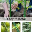 Garden Stakes 57 Inch, Approx 5ft Steel Plant Stakes 25 Pack for Gardening and Farm, 57" Plastic Coated Plant Support for Tomato, Cucumber, Bean, Flower, Potted More Climbing Plants