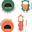 Metal Wall Planters Set of 2, Retro Wavy-Edge Hanging Vases - Orange & Green Red Iron Wall-Mounted Planters for Indoor Plants, Flowers & Home Decor (Living Room, Bedroom, Bathroom)