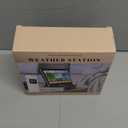 Geevon Weather Station Wireless Indoor Outdoor Thermometer Hygrometer with Dew Point, Heat Index, Touch LCD Display Digital Weather Thermometer with Alarm Clock and Adjustable Backlight