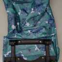 Rolling Shopping Bag, Small Shopping Cart with Wheels,Collapsible Portable Waterproof Tote for Market & Grocery RunsGift for Women & Seniors(Flower&Expandable Bag)