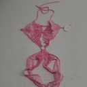 Avidlove Women Deep V Lingerie Lace Teddy One Piece Babydoll Mini Bodysuit (Medium, Rose Red)