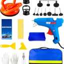 25pcs Dent Puller Kit,Paintless Dent Repair Kit for Dent Removal with Bridge Puller, Car Dent Repair Kit,Small Dent Puller Kit for Car Refrigerator Hail Damage Door DIY Repair